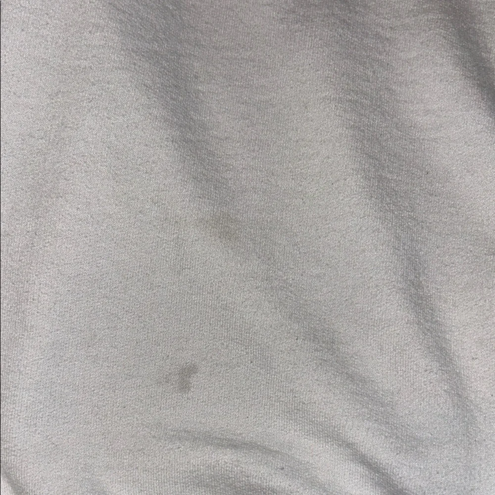 Nike White Crewneck Sweatshirt with Blue Stitch and Navy Swoosh - Picture 3 of 4